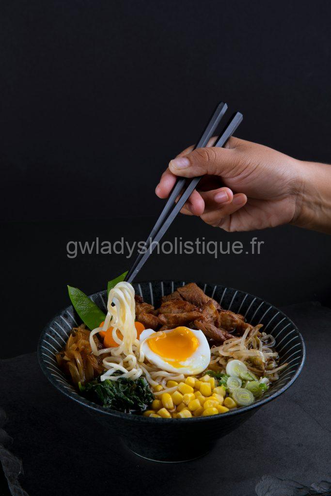 Exemple type d'une alimentation chinoise variée.